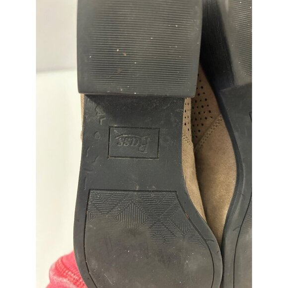 G.H. BASS Maggie Ankle Bootie Women's Sz 8.5 Beige Leather Side Zip Round Toe - Picture 8 of 8